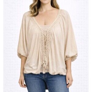 Women’s Boho Hippie Peasant Gimmicks BKE Dolman Sleeve Top Size XS